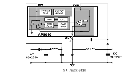 芯朋微AP8010典型应用电路图