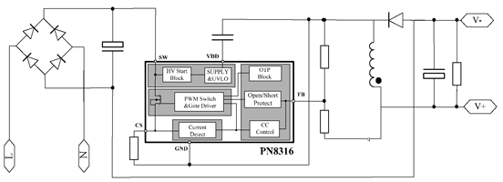 PN8316典型应用电路图